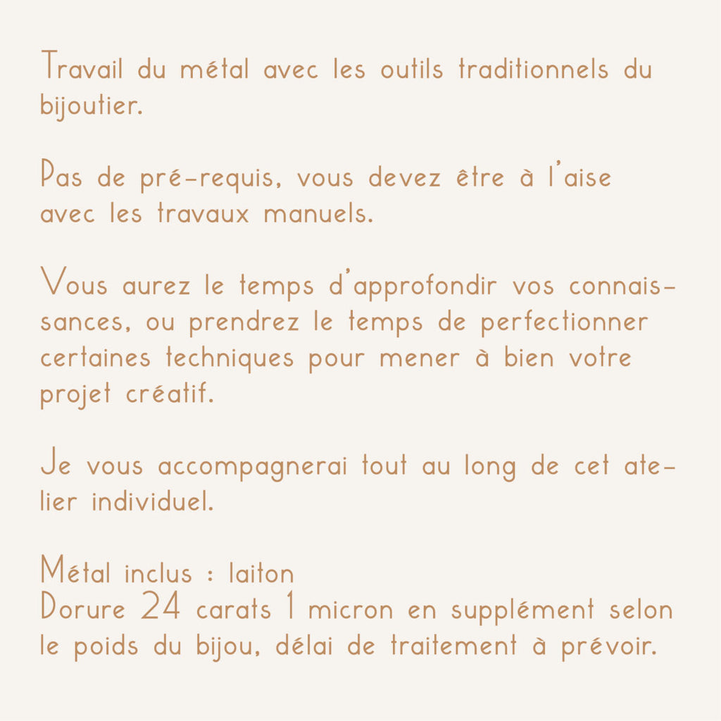 ATELIER INTENSIF métal