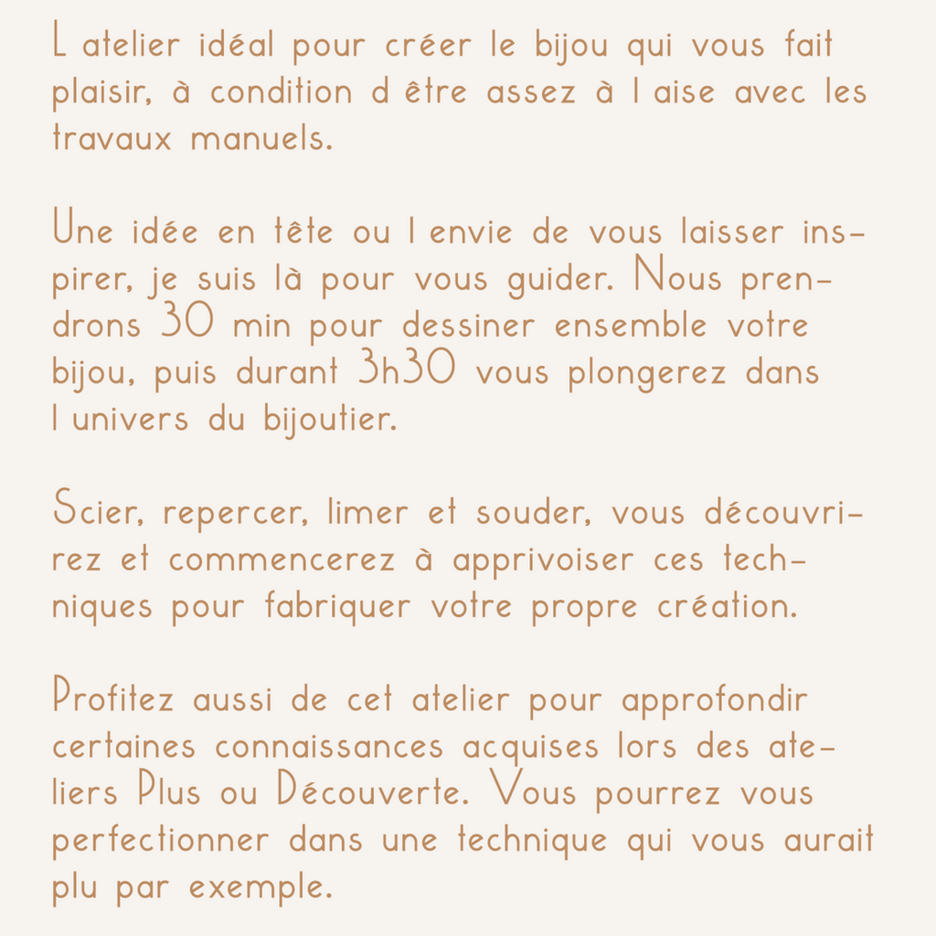 ATELIER PERSONNALISÉ Cire ou Métal