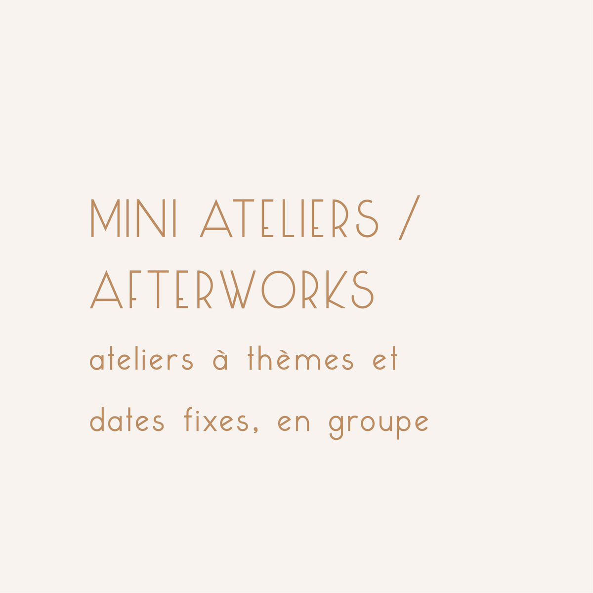 AFTERWORK & STAGES BIJOUTERIE en groupe