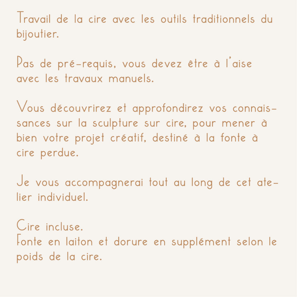 ATELIER INTENSIF cire