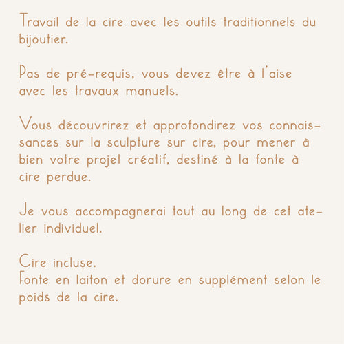 ATELIER INTENSIF cire
