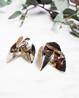 Boucles d'oreilles grandes feuilles ear jacket