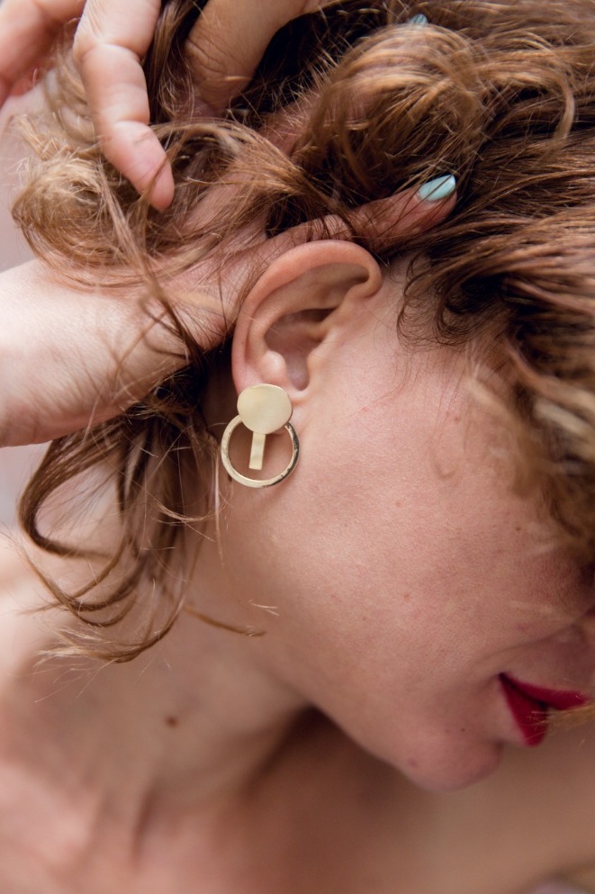 bijoux minimalistes Boucles d’oreilles rondes graphiques