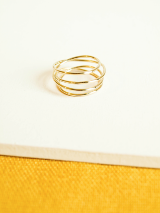 Bague spirale point bis