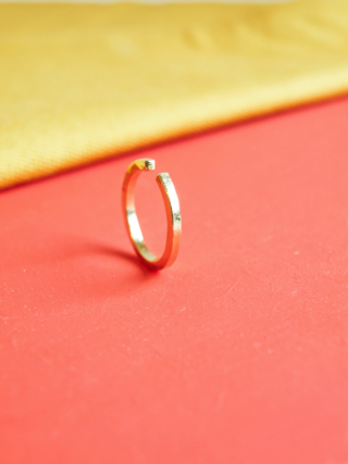 bague épaisse martelée