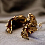 Maxi boucles d'oreilles froissées métal froissé Crush