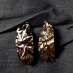 Maxi boucles d'oreilles froissées métal froissé Crush