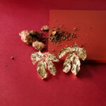 maxi boucles d'oreilles feuille pivoine SHIMA