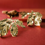 maxi boucles d'oreilles feuille pivoine SHIMA
