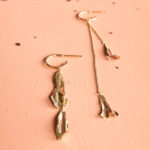 boucles d'oreilles pétales pendantes Coral