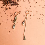 boucles d'oreilles pétales pendantes Coral