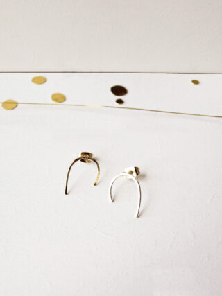 boucles d'oreilles minimalistes l'Arc
