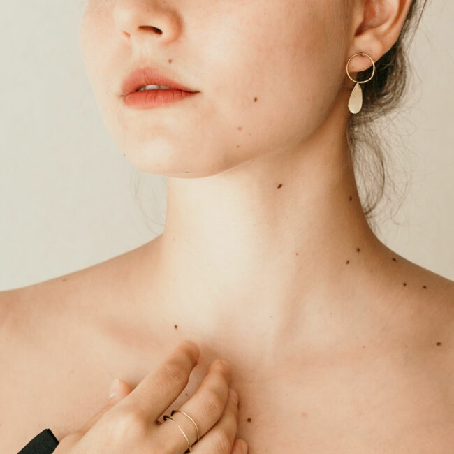 boucles d'oreille goutte graphique