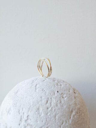 bague multiples anneaux dorés